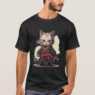 Japans samoerai Kat zwaardspel T-shirt