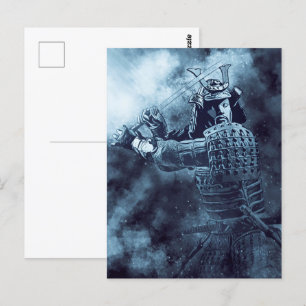 Japans SAMURAI Abstract krijger mystieke kunst Briefkaart