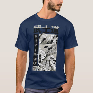 Japans Samurai Bushido Warrior Manga Page T-Shir T-shirt