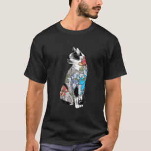 Japans Samurai Cat Katana Ninja Yakuza Tattoo T-shirt