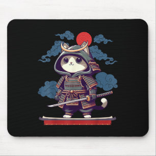 Japans Samurai Cat Tattoo Kawaii Ninja Cat Anime Muismat