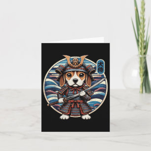 Japans Samurai Dog Tattoo, Beagle Kawaii Ninja Kaart