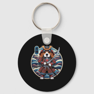 Japans Samurai Dog Tattoo, Beagle Kawaii Ninja _ Sleutelhanger