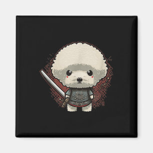 Japans Samurai Dog Tattoo, Kawaii Ninja Magneet