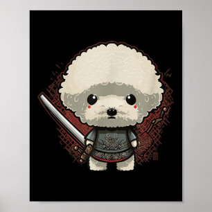 Japans Samurai Dog Tattoo, Kawaii Ninja Poster