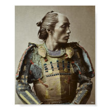 Japans Samurai  Foto Handkleurig