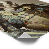 Japans Samurai  Foto Handkleurig Poster (Hoek)