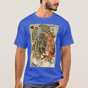 Japans Samurai-generaal strijdt tegen tijgerwerk T-shirt
