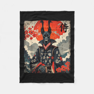 Japans Samurai Groot Deens Tattoo Kawaii Ukiyo-e Fleece Deken