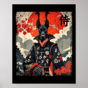 Japans Samurai Groot Deens Tattoo Kawaii Ukiyo-e Poster