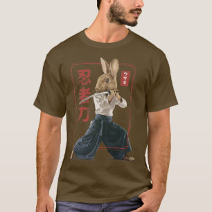 Japans Samurai Ninja Bunny Rabbit Kawaii Tattoo T-shirt