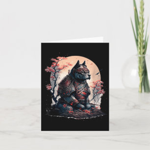 Japans Samurai Ninja Dog Tattoo Graphic Voor Manne Kaart