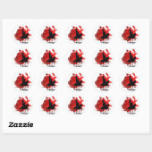 Japans Samurai Ronde Sticker (Vel)