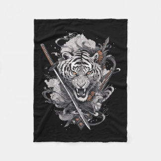 Japans Samurai Ronin Zwaard Katana Japan Tijger Ta Fleece Deken
