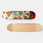 Japans Samurai vecht aap Skateboard (Horizontaal)