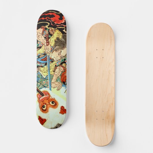 Japans Samurai vecht aap Skateboard (Voorkant)