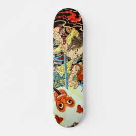 Japans Samurai vecht aap Skateboard