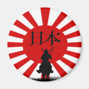 Japans Samurai & Vlag Patriotic Art Magnet Magneet