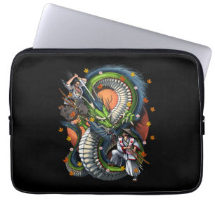 Japans Samurai vs Dragon Laptop Sleeve