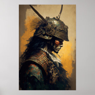 Japans Samurai Warrior Art Print Poster