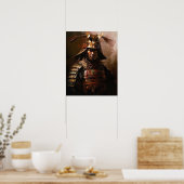 Japans Samurai Warrior Art Print Poster (Keuken)
