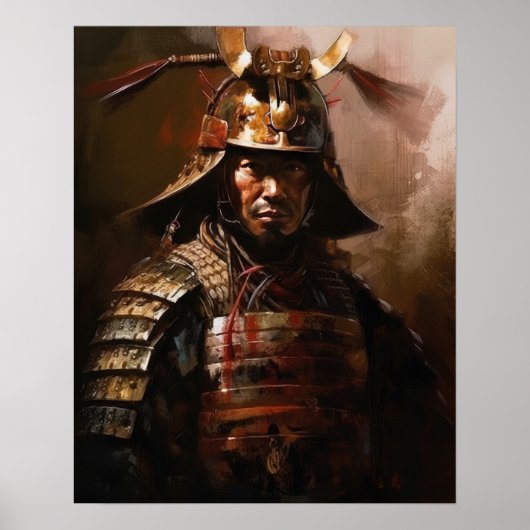 Japans Samurai Warrior Art Print Poster (Voorkant)