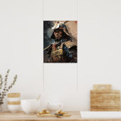 Japans Samurai Warrior Art Print Poster (Keuken)