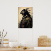Japans Samurai Warrior Art Print Poster (Keuken)