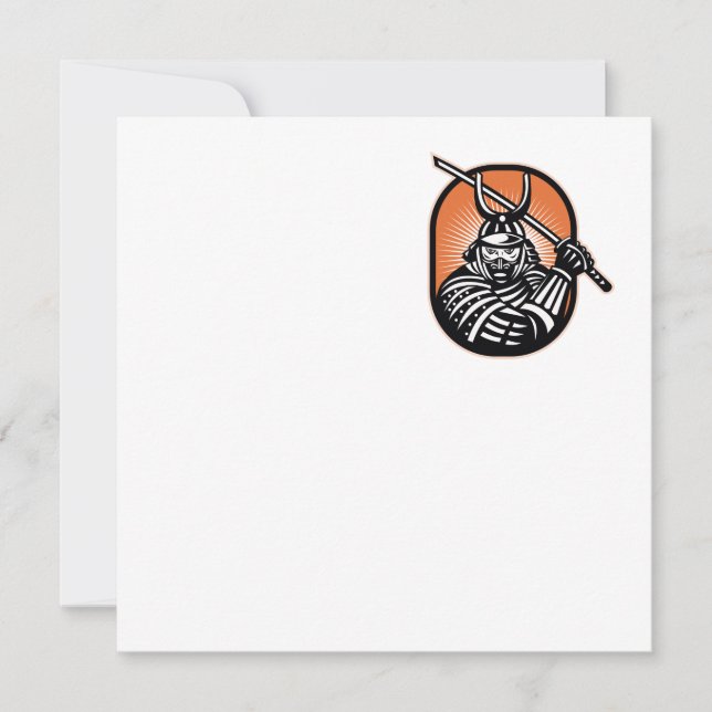 Japans Samurai Warrior Sword Retro (Voorkant)