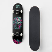 Japans schedelbord met monogram 花 skateboard (Voorkant)