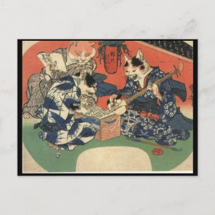 Japans schilderen c. jaren '1800 briefkaart