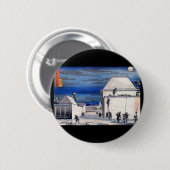 Japans schilderen c. jaren '1800 ronde button 5,7 cm (Voorkant /achterkant)