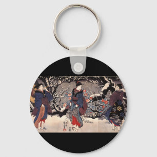 Japans schilderen c. jaren '1800 sleutelhanger