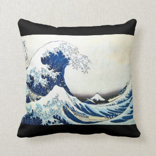 Japans schilderen door Hokusai "The Great Wave" Kussen
