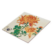 Japans schilderen van Chrysanthema Tegeltje (Zijkant)