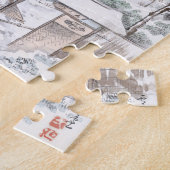 Japans schilderen van de 47 Ronin Fighting Samurai Legpuzzel (Zijkant)