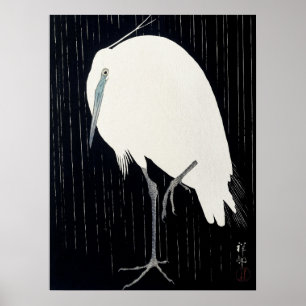 Japans schilderij van Koson ohara, heron, 小 邨 の 本 Poster