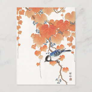 Japans schilderij van ohara koson, ,小 邨 の 日 本  briefkaart