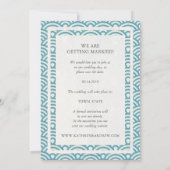 Japans Seigaiha bruiloft redt de foto van de Datum Kaart (Achterkant)