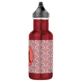 Japans Seigaiha Wave Patroon met Monogram Waterfles (Rechts)