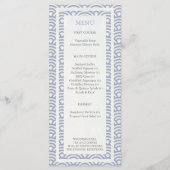 Japans Seigaiha Waves Elegant Beach Wedding Menu (Achterkant)