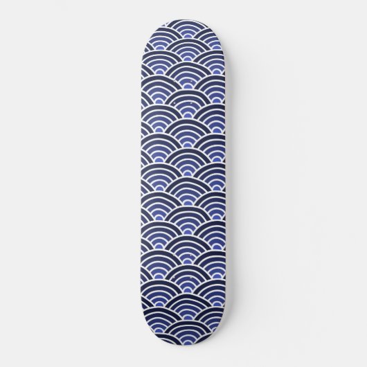 Japans Seigaiha Waves Patroon Skateboard (Voorkant)