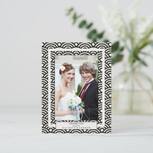 Japans Seigaiha Weddenschap Hartelijk dank voor aa Briefkaart (Staand voorkant)