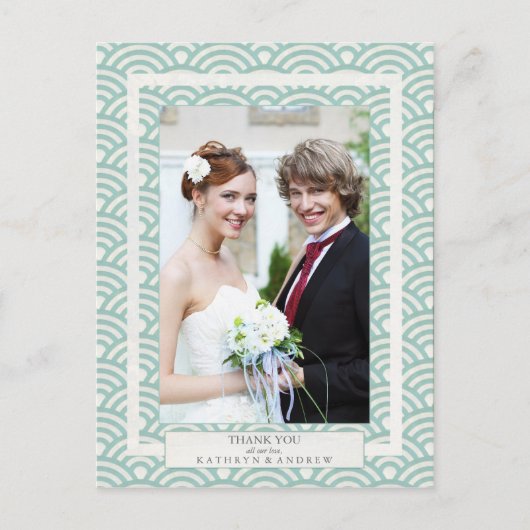 Japans Seigaiha Weddenschap Hartelijk dank voor aa Briefkaart (Voorkant)