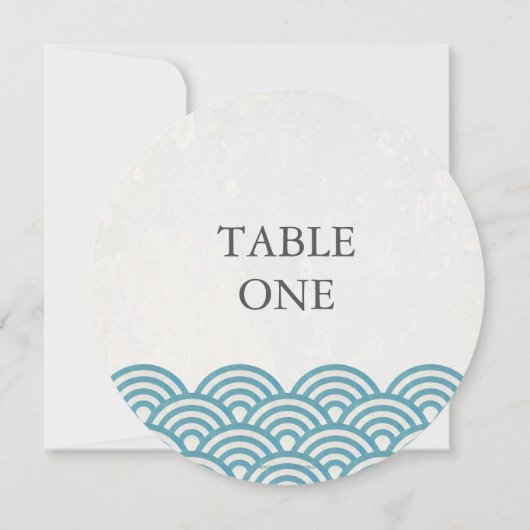 Japans Seigha met piekgolven rondetafelnummer Kaart (Achterkant)