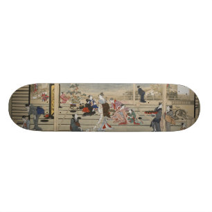 Japans skateboard van de Kunst van Utamaro