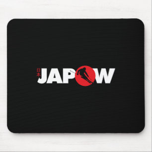 Japans ski-Shirt Japow poederskiën Japanse vlag Muismat