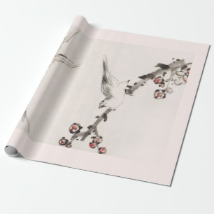 JAPANS SPARROW CHERRY BLOSSOM Wrapping Paper Cadeaupapier