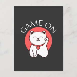 Japans spel op kat - karm - Goede games Briefkaart