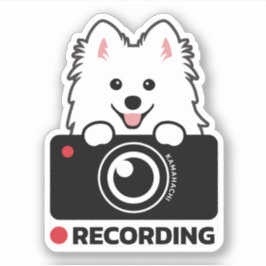 Japans Spitz Dashcam Waarschuwing vinyl sticker